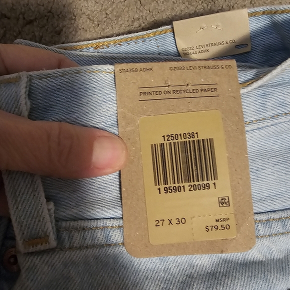 NWT Levi's 501 original button fly jeans 27 x 30 - Picture 4 of 5